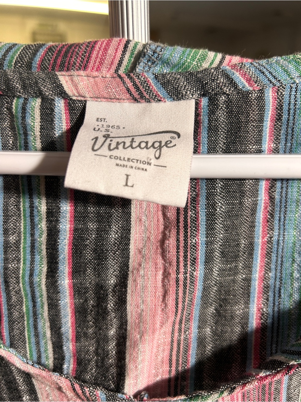 Vintage Baja Hoodie Striped Pullover Boho Hippie Surf Hoodie Drug Rug - Picture 5 of 9